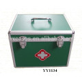 caixa de kit de primeiros socorros da alta qualidade alumínio verde com bandeja dentro fabricante